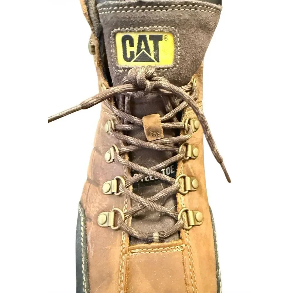 Caterpillar Threshold Steel Toe Boots Size 13 Wide Width